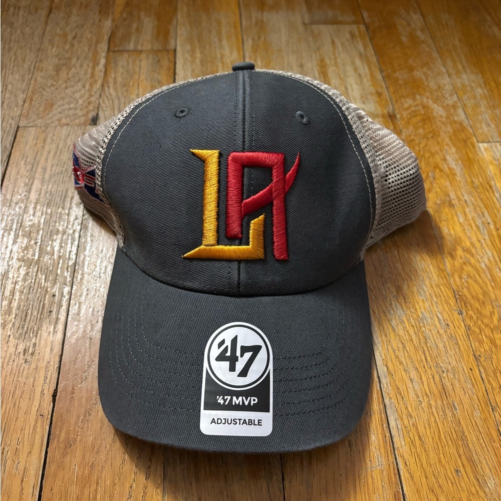 47’ LA Wildcats Trawler Cleanup Baseball Cap XFL Football Charcoal Black…